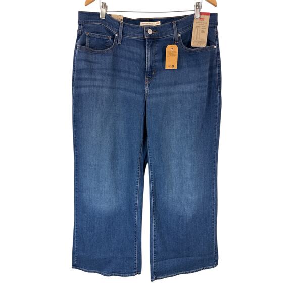 Levi’s 318 Shaping Wide Leg Jeans Women’s Plus Size 18W Blue Wash NWT - Picture 3 of 14
